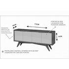 Buffet 4 Portas Querubim Nat/verde Musgo