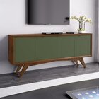 Buffet 4 Portas Querubim Pinhão/verde Musgo