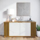 Buffet 4 Portas Ripado Com Marmorizado Ibiza Plus Yescasa Noc