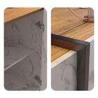 Buffet 4 Portas Sau Efeito Mármore Calacatta Natura Preto