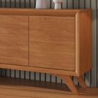 Buffet 5 Portas Pés Em Madeira Maciça Laqueado Prime Naturalle