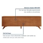 Buffet 5 Portas Pés Em Madeira Maciça Laqueado Prime Naturalle