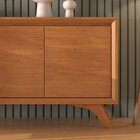 Buffet 5 Portas Pés Em Madeira Maciça Laqueado Prime Naturalle