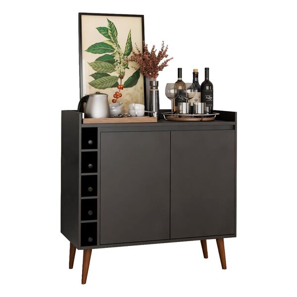 Buffet Adega Estilo 2 Portas Preto – Móveisaqui