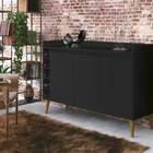 Buffet Adega Estilo 3 Portas Preto – Móveisaqui