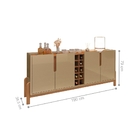 Buffet Adega Ranger Champagne Cedro