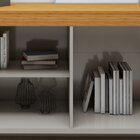 Buffet Aparador 100% 4 Portas 180cm Mdf Pés Em Grécia Off Whi