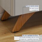 Buffet Aparador 100% 4 Portas 180cm Mdf Pés Em Grécia Off Whi