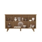 Buffet Aparador 100% Buono 3 Gavetas 3 Portas 140,6cm Mdf Pés