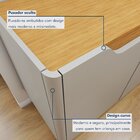 Buffet Aparador 100%mdf 4 Portas Pés Em Madeira Maciça 180cm