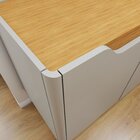 Buffet Aparador 100%mdf 4 Portas Pés Em Madeira Maciça 180cm