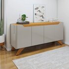 Buffet Aparador 100%mdf 4 Portas Pés Em Madeira Maciça 180cm