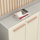 Buffet Aparador 120cm 4 Portas Retrô Fellicci Cinza/champagne