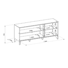 Buffet Aparador 136cm Yara Tauari/off White - Sallar Home
