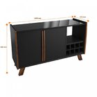 Buffet Aparador 140cm Com Adega 2 Portas 1 Nicho Monaco  Noga