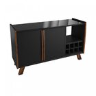 Buffet Aparador 140cm Com Adega 2 Portas 1 Nicho Monaco  Noga