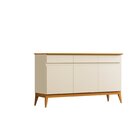 Buffet Aparador 141cm 3 Portas 3 Gavetas Magnum   Off White/c