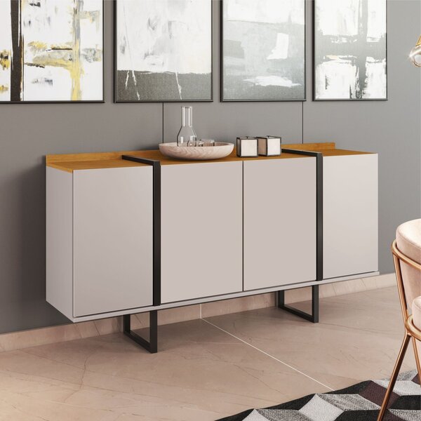 Buffet Aparador 160cm 4 Portas Caricia Candian Jcm Móveis Off