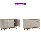 Buffet Aparador 160cm 4 Portas Sicilia Linea Brasil Freijó/of