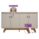 Buffet Aparador 160cm 4 Portas Sicilia Linea Brasil Freijó/of