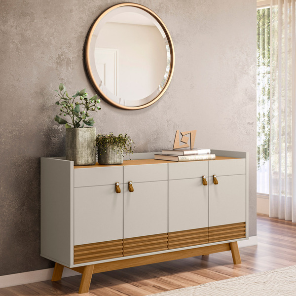 Buffet Aparador 160cm Mara Nature/off White - Sallar Home