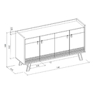 Buffet Aparador 160cm Mara Nature/off White - Sallar Home