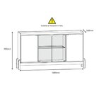 Buffet Aparador 170cm 4 Portas Bari Off White/cedro