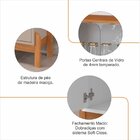 Buffet Aparador 170cm 4 Portas Bari Off White/cedro