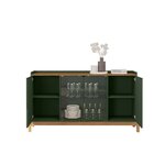 Buffet Aparador 170cm 4 Portas Bari Verde Oliva/cedro