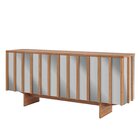 Buffet Aparador 185cm Ripado 4 Portas Dalla Costa Freijó