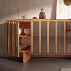 Buffet Aparador 185cm Ripado 4 Portas Dalla Costa Freijó