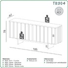 Buffet Aparador 185cm Ripado 4 Portas Dalla Costa Off White