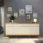Buffet Aparador 187cm 4 Portas 4 Gavetas Magnum   Off White/c