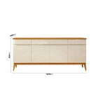 Buffet Aparador 187cm Com 4 Portas E 4 Gavetas Em Mdf Cedro M