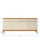 Buffet Aparador 187cm Com 4 Portas E 4 Gavetas Em Mdf Cedro M