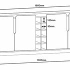 Buffet Aparador 190cm 4 Portas Com Adega Lizz  Off White/cedro