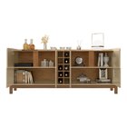 Buffet Aparador 190cm 4 Portas Com Adega Lizz Champagne/cedro