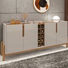 Buffet Aparador 190cm 4 Portas Com Adega Lizz Off White/cedro