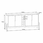 Buffet Aparador 190cm 4 Portas Com Adega Lizz Off White/cedro
