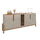 Buffet Aparador 190cm 4 Portas Com Adega Lizz Off White/cedro