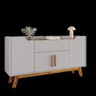 Buffet Aparador 1 Gaveta 4 Portas Retro Pés De Madeira Future