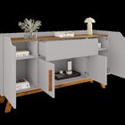 Buffet Aparador 1 Gaveta 4 Portas Retro Pés De Madeira Future