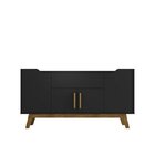 Buffet Aparador 1 Gaveta 4 Portas Retro Pés De Madeira Future