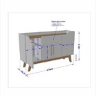 Buffet Aparador 1 Gaveta 4 Portas Retro Pés De Madeira Future