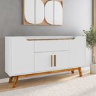 Buffet Aparador 1 Gaveta 4 Portas Retro Pés De Madeira Future