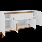 Buffet Aparador 1 Gaveta 4 Portas Retro Pés De Madeira Future