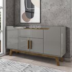 Buffet Aparador 1 Gaveta 4 Portas Retro Pés De Madeira Future