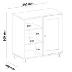 Buffet Aparador 1 Porta 80 Cm 4 Arly