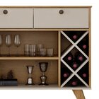 Buffet Aparador 2 Gavetas Alice Valdemóveis Cinamomo/off White