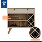 Buffet Aparador 2 Gavetas Alice Valdemóveis Cinamomo/off White